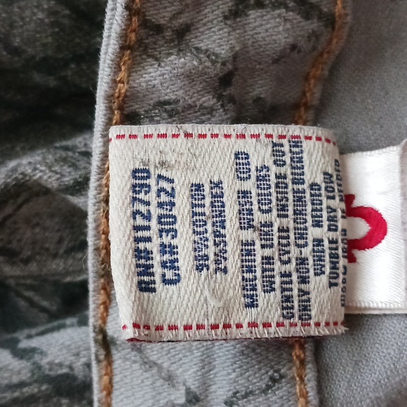 True Religion Halle jeans skinny leg jegging mid rise snakeskin animal gray 27 - Picture 8 of 9